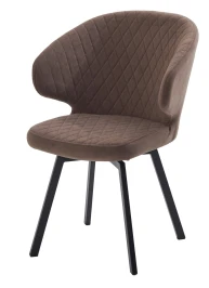 Стул ХИЛТОН 360 град., цвет B29 Шоколадный, велюр / черный каркас М-City