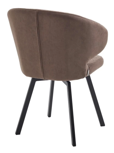 Стул ХИЛТОН 360 град., цвет B29 Шоколадный, велюр / черный каркас М-City