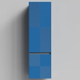 Пенал Соло 45, пример RAL 5019 Капри синий, матовая, подвесной, левый