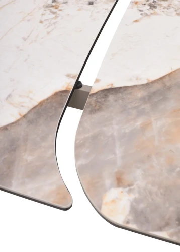 Стол STEFAN 180 GLOSS LUXURY PANDORA керамика, стекло/ каркас латте, ®DISAUR
