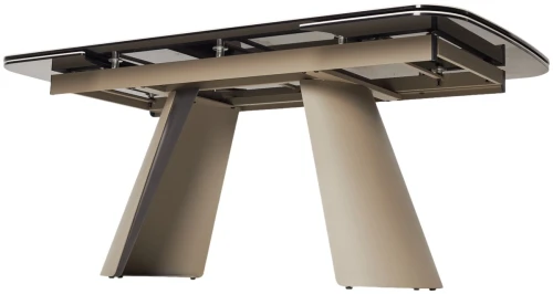 Стол STEFAN 180 GLOSS LUXURY PANDORA керамика, стекло/ каркас латте, ®DISAUR