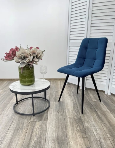 Стул CHILLI-Q синий #29, велюр / черный каркас, 4 шт/ 1 к, М-City