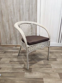 Стул-кресло из ротанга Руардин «Ruardean»с мягкой подушкой 5 см  -  Wood