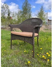 Плетеное кресло LV-140B-Brown с подушкой в комплекте