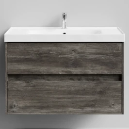 Тумба Грейс 90 подвесной, сосна пасадена Vodok с раковиной в комплекте