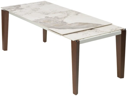 Стол ESMIR 160 GLOSS LUXURY PANDORA SOLID CERAMIC/орех, ®DISAUR