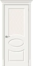 Межкомнатная дверь эмаль BRAVO Скинни-21 Whitey White Сrystal