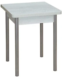 Эко 60х60 стол обеденный раскладной / бетон белый/металлик