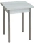 Эко 60х60 стол обеденный раскладной / бетон белый/металлик