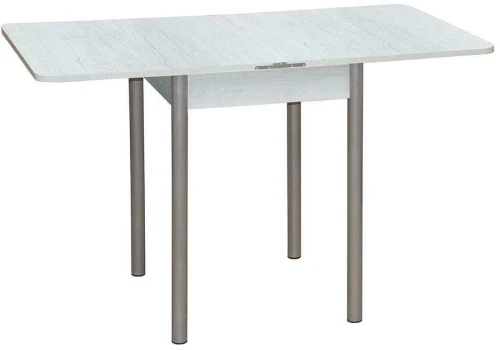 Эко 60х60 стол обеденный раскладной / бетон белый/металлик