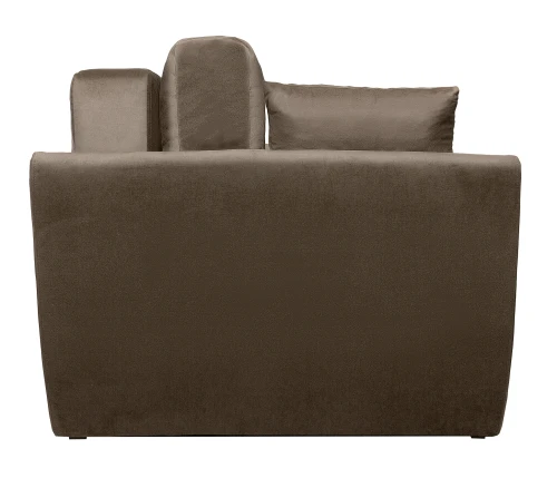 Диван еврокнижка Амстердам 160 ЛЮКС 06 ВЕЛЮР КОРИЧНЕВЫЙ