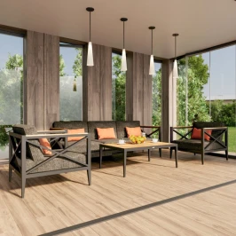 Лаунж зона VERITA темно-серая - каркас карбон - столик тик