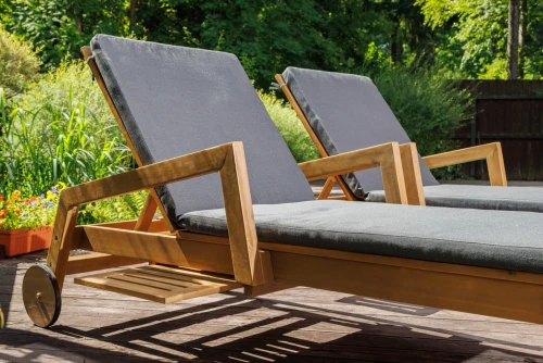 Комплект шезлонгов PAOLO на колесиках из акации(teaklook)
