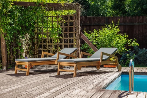 Комплект шезлонгов PAOLO на колесиках из акации(teaklook)
