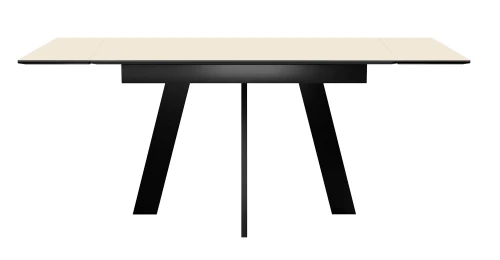 Стол DikLine SKM120 Керамика Krater Perla (бежевый матовый)/подстолье черное