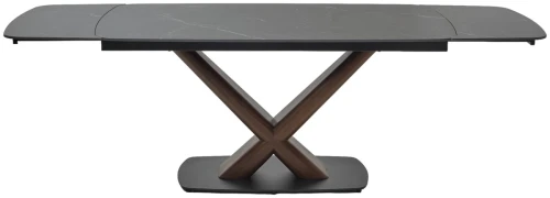 Стол BLANCO 160 MATT BLACK MARBLE SOLID CERAMIC / Орех, ®DISAUR