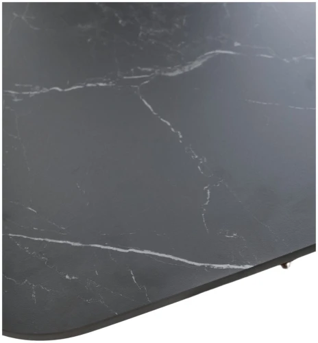 Стол BLANCO 160 MATT BLACK MARBLE SOLID CERAMIC / Орех, ®DISAUR