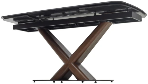 Стол BLANCO 160 MATT BLACK MARBLE SOLID CERAMIC / Орех, ®DISAUR