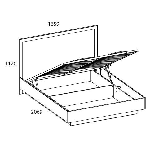 Кровать 160-2 с подъемником, JAZZ, цвет КАШТАН НАЙРОБИ