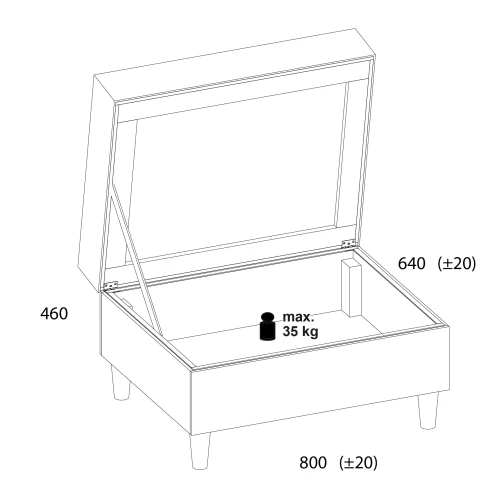 МЯГКАЯ МЕБЕЛЬ, Пуф LOFT. Цвет SIMPLE 54