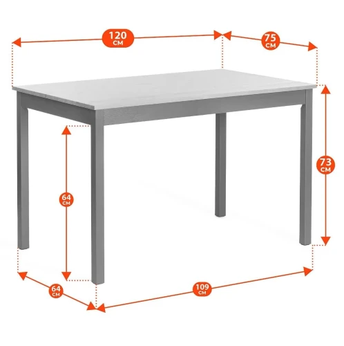Обеденный комплект Соната (стол + 4 стула) / Sonata dining set массив сосны, стол: 120х75х73см  стул :41х50х95см, антик/белый