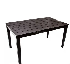 Стол Суматра «Sumatra» 1400×800 прямоугольный с имитацией структуры натурального дерева  -  Шоколадный