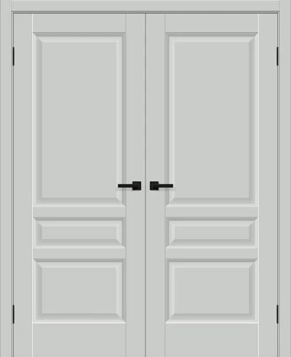 Двустворчатая межкомнатная дверь BRAVO Неоклассик-34 Grey Silk