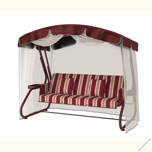 Садовые качели 3-местные с москитной сеткой Караван Бордо