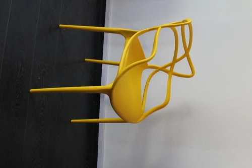 GH109/DC459 Стул пластиковый литой, ЖЕЛТЫЙ