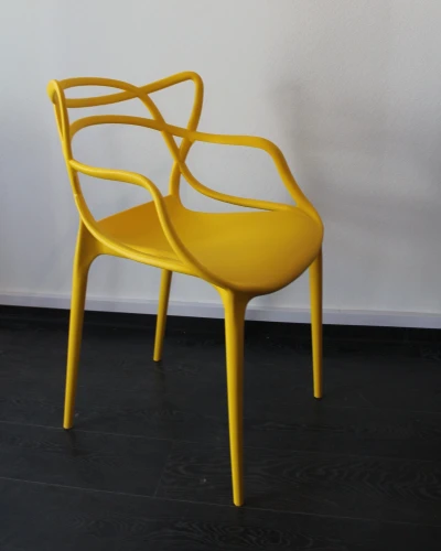GH109/DC459 Стул пластиковый литой, ЖЕЛТЫЙ