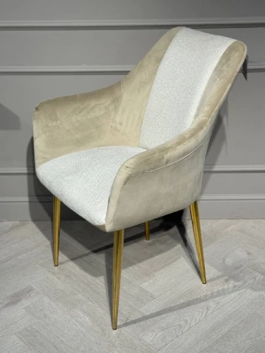 Стул обеденный Лючия DС-1108, бежевый, золото