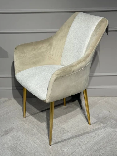 Стул обеденный Лючия DС-1108, бежевый, золото