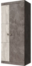 Шкаф «Лондон 2Д» КМК 0467.10, Оникс/Бетон пайн светлый