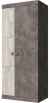 Шкаф «Лондон 2Д» КМК 0467.10, Оникс/Бетон пайн светлый