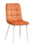C919/DC809 Стул мягкий, ТЕРРАКОТОВЫЙ#h43 велюр, каркас металл белый КРУГЛЫЙ