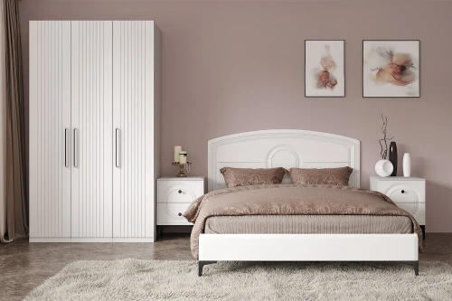 Шкаф комбинированный Валенсия 13.12, Белый шагрень