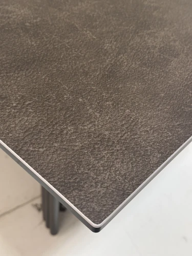Стол RAGNAR 180 цвет 1697 Коричневая кожа, керамика / Темно-серый каркас, ®DISAUR