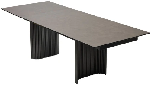 Стол RAGNAR 180 цвет 1697 Коричневая кожа, керамика / Темно-серый каркас, ®DISAUR