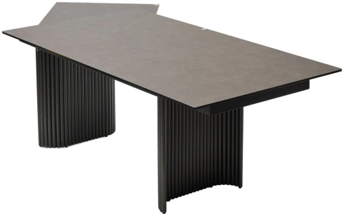 Стол RAGNAR 180 цвет 1697 Коричневая кожа, керамика / Темно-серый каркас, ®DISAUR