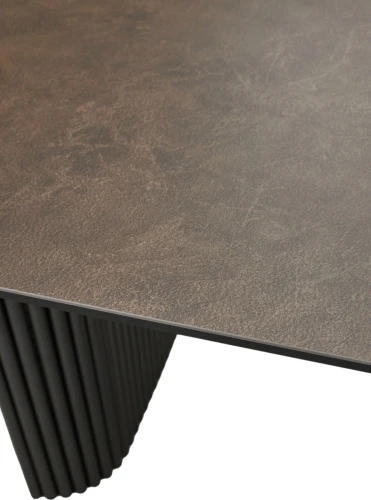 Стол RAGNAR 180 цвет 1697 Коричневая кожа, керамика / Темно-серый каркас, ®DISAUR