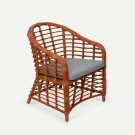 Кресло Miro Африканский закат, RAL 8023, Mossle 990 из искусственного ротанга