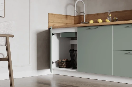 Готовая кухня КГ 1650 Эмаль, Олива  Арника РМ