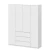 Шкаф для одежды и белья 4х дверный Денвер, белый