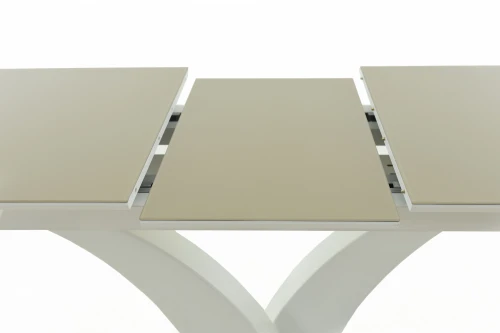 Стол Нотр Дам MODERNE стекло OPTIWHITE 1400(1800)*850, Капучино