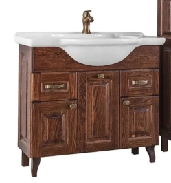 Тумба Дубини 105 напольный, под раковину, венге Vodok с раковиной в комплекте