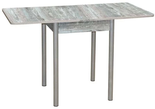 Эко 60х60 стол обеденный раскладной / бетон темный/металлик