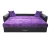 Диван еврокнижка Амстердам 160 ЛЮКС 11 ФИОЛЕТОВЫЙ ВЕЛЮР ЭКОКОЖА ЧЕРНАЯ