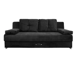 Диван-еврокнижка Амстердам мини люкс черный