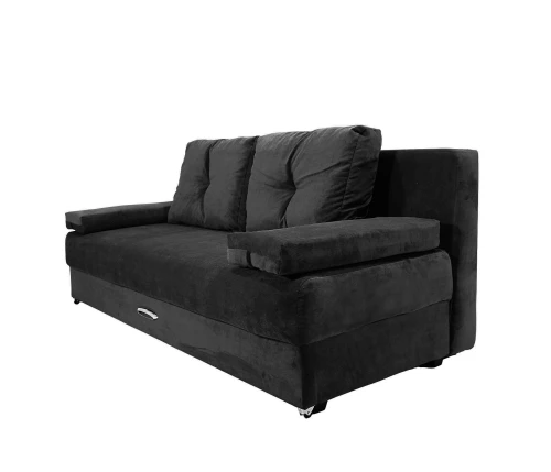 Диван-еврокнижка Амстердам мини люкс черный