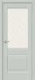 Межкомнатная дверь эмалит BRAVO Прима-3 Grey Matt White Сrystal